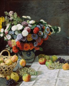 Nature morte avec fleurs et fruits