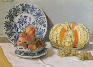 Nature morte avec melon - Claude Monet