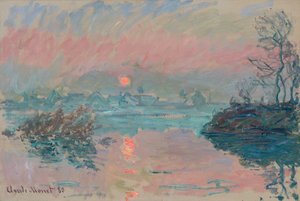 Coucher de soleil à Lavacourt, 1880 - Claude Monet