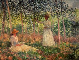 Suzanne lisant et Blanche peignant