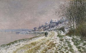 Le Chemin vers Epinay, effet de neige, 1875