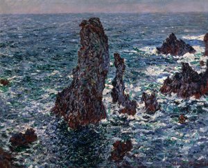 Les Rochers de Belle-Île Pyramides de Port-Coton, Mer sauvage, 1886