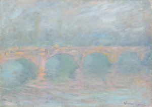 Pont de Waterloo, Londres, au coucher du soleil