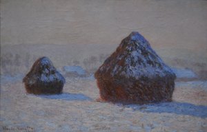 Meules de blé, effet de neige, matin, 1891 - Claude Monet