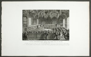 Special Session Held by Louis XVI at the Palace, from the series Tableaux historiques de la Révolution française - Claude Niquet
