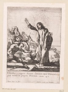 Christ libère deux possédés de démons Miracula Domini Nostri Jesu Christi - Claude Vignon