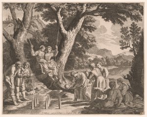 Une partie de boule, planche 9 des Pastorales - Claudine Bouzonnet Stella