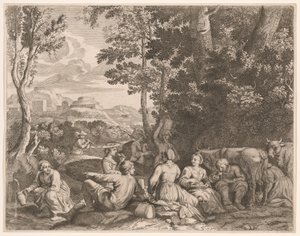 Repas de campagne, assiette 3 de Pastorales - Claudine Bouzonnet Stella