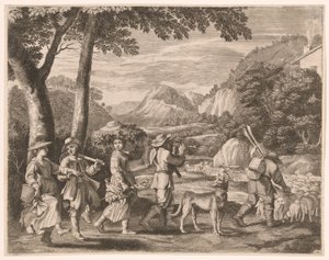 Retour du travail, planche 12 des Pastorales