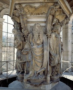 La base du Puits de Moïse montre les prophètes qui ont prédit la venue du Christ (sculpture) - Claus Sluter