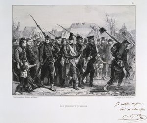 Guerre franco-prussienne 1870-1871 : Prisonniers de guerre prussiens. D