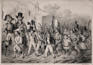 Actualités: Bon! Les moutards en veulent aussi! quand on parle de guerre!, 1840