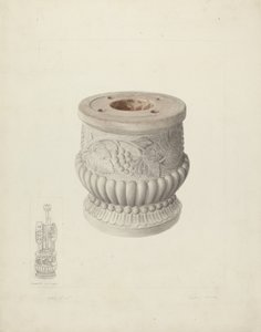 Urne en pierre sculptée - Clyde L. Cheney