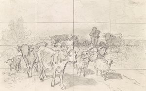 Troupeau avec bergers - Conrad Bühlmayer
