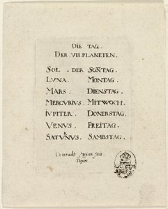 Page de titre de Der VII Planeten - Conrad Meyer