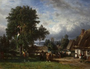 Récolte de Pommes en Normandie, 1835-65
