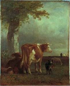 Vaches au pâturage - Constant Troyon