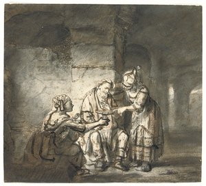 Lot et ses filles (Genèse 19:33) - Constantin Daniel van Renesse