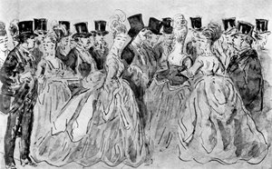 Le Promenoir, 19e siècle - Constantin Guys