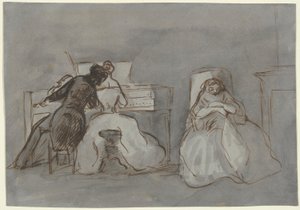 Étudiant et professeur de musique - Constantin Guys