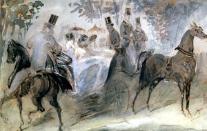 Le cheval élégant et les cavaliers, vers 1822-1892