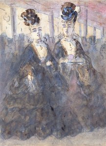 Deux Lorettes au théâtre
