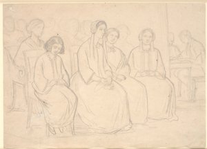 Chez les Hages pendant une conférence de Høyen - Constantin Hansen