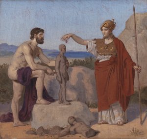 Prométhée modelant l