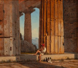 Vue du temple de Poséidon à Paestum