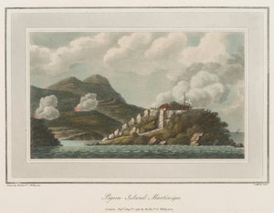 Île aux Pigeons en Martinique. Lithographie par le Révérend Cooper Willyams (1762-1816) - Cooper (after) Willyams