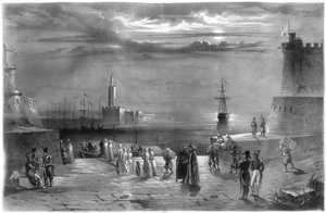 Le Dey Hussein Ibn El Hussein (1765-1838) quittant Alger après la capture de la ville le 4 juillet 1830