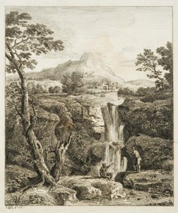 Paysage avec cascade