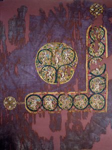Art copte : Tenture avec Amour de la Récolte (4e siècle après J.-C.), Paris, Musée du Louvre - Coptic Coptic