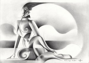 Nu géométrique abstrait - Corné Akkers
