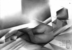 Nu abstrait dynamique - Corné Akkers