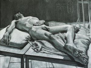 Nu masculin allongé