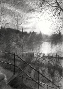 Esquisse du canal de Sunlit City - Corné Akkers