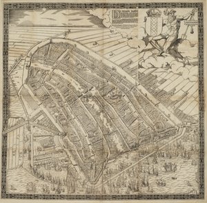 Allemand : Die berühmte Handelsstadt Amsterdam
Dutch : De vermaerde koopstadt van Amstelredam
