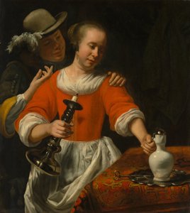 Une jeune femme et un cavalier, début des années 1660