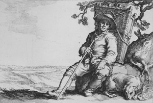Voyageur avec chien, de la série Seize sujets paysans, 17e siècle