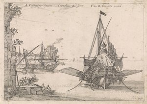 Galère ancrée dans une baie - Cornelis Bol