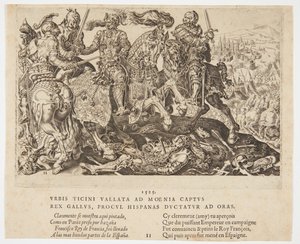 Le roi François Ier fait prisonnier à la bataille de Pavie - Cornelis Bos