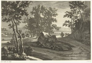 Paysage boisé avec conducteur de bétail - Cornelis Brouwer