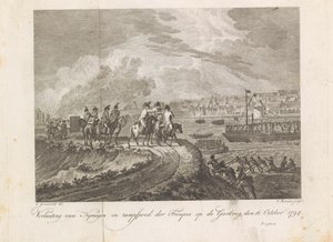 Les Français tirent sur les troupes en fuite sur le pont de Gier, 1794