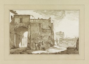 Porte avec voyageur et mulet