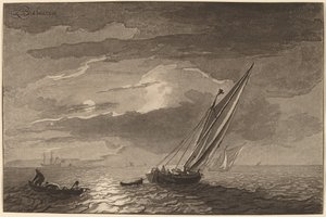 Paysage marin avec pleine lune, 1779, publié en 1781