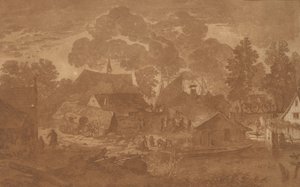 Village avec étang