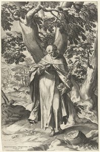 Saint Dominique, lisant un livre
