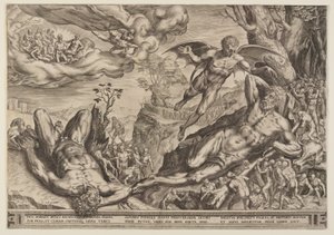 Hercule assiégé par les Pygmées - Cornelis Cort