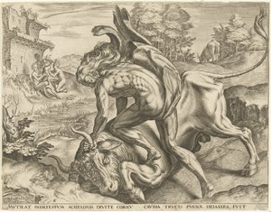 Hercule luttant contre Achélous - Cornelis Cort